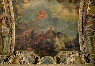 フランスの隣接する勢力、Galerie des Glacesの天井画 作： Charles Le Brun